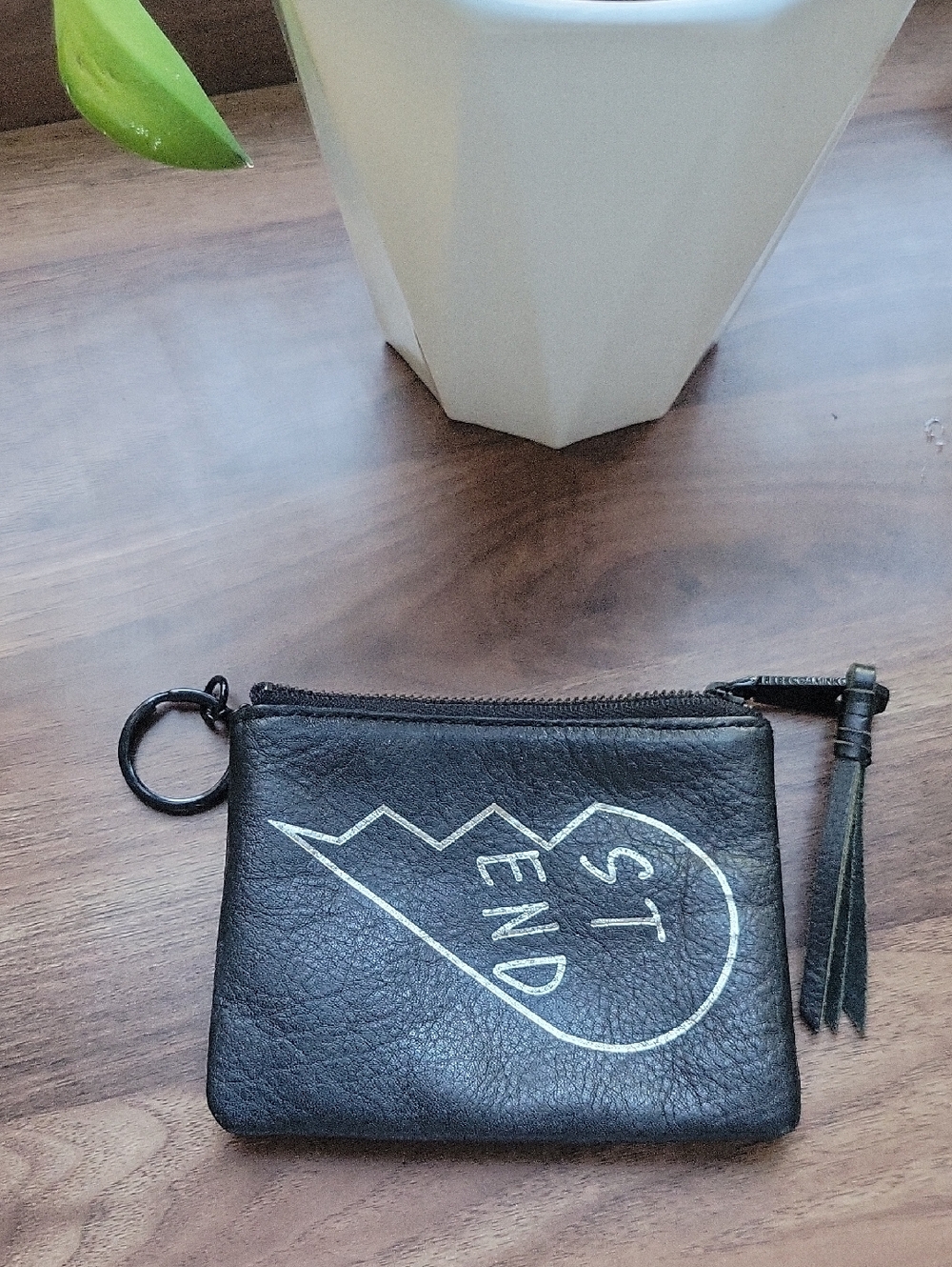 Rebecca Minkoff Black Leather Logo Coin Purse Pouch - Picture 2 of 9